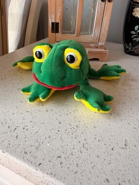 Vintage Green Plush Frog